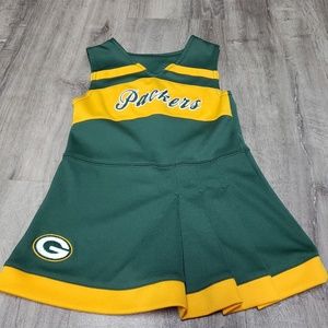 Girls 3T Green Bay Packers Cheerleader Outfit